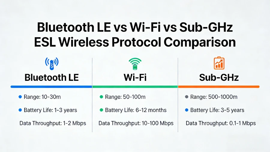 Bluetooth móti Wi{0}}Fi móti undir-GHz Elektroniskt hillamerki