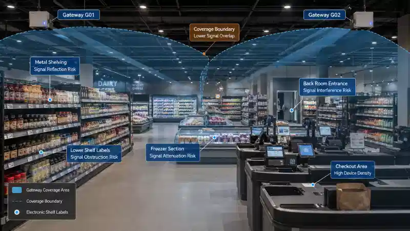 Elektronisk hillamerki Gateway Plasering: Ein RF staðkanningarvegleiðing til handlar