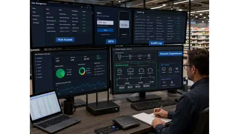 Comparison of manual paper price label workflow and electronic shelf label workflow Comparison of manual paper price label workflow and electronic shelf label workflow